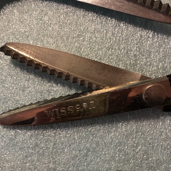 Vintage sewing quilting scissors bundle set of 3 pinking shears - Picture 3 of 6